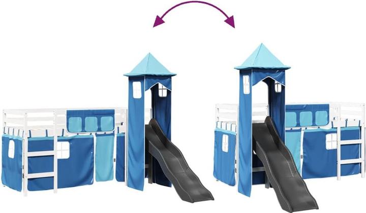 Image du produit VidaXL Lit superposé pour enfant avec tour (80 x 200 cm)