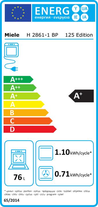 Energie-Label Miele H 2861-1 BP 125 Edition