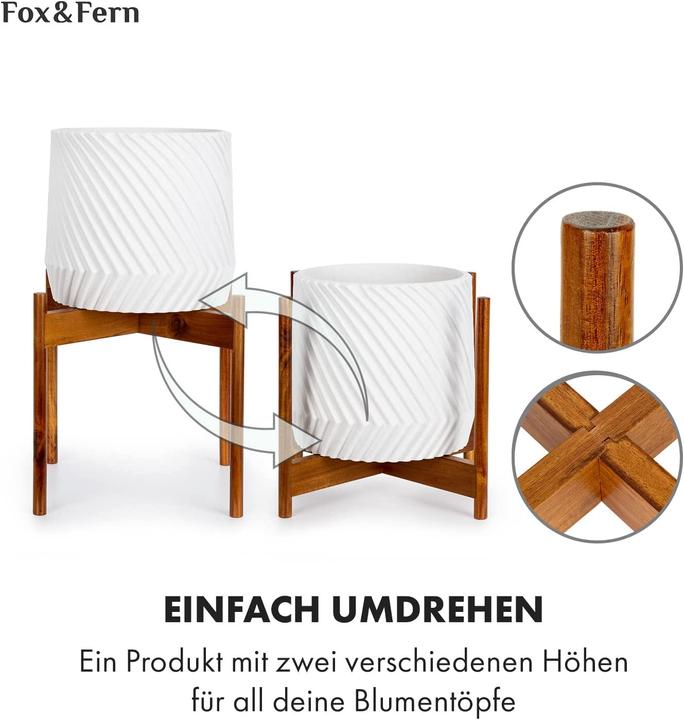 Actual product image Fox & Fern Plant Stand Acacia XL