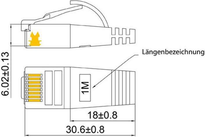 Productafbeelding Wirewin Netwerkkabel (STP, CAT6, 0.10 m)