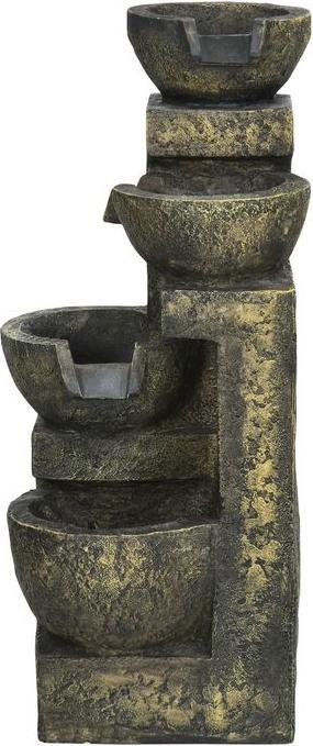 Image du produit Swisshandel24 Gartenbrunnen, einstellbare Strömung, Kunstharz, grau