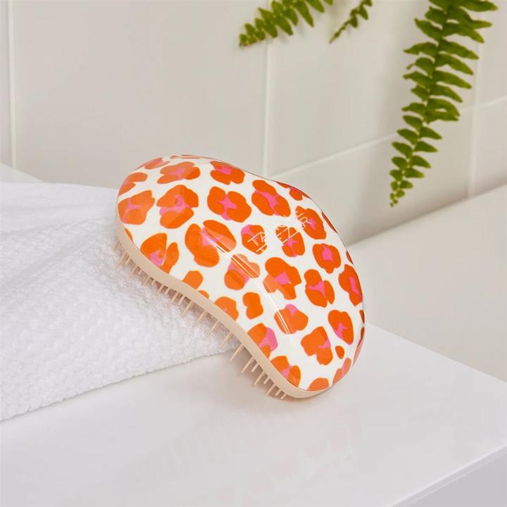Actual product image Tangle Teezer The Original Mini Detangling Brush for Traveling and Small Hands Printed Orange Safari