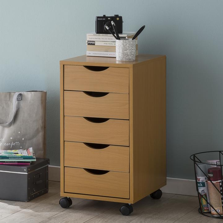 Immagine prodotto FineBuy Roll container in legno impiallacciato faggio
