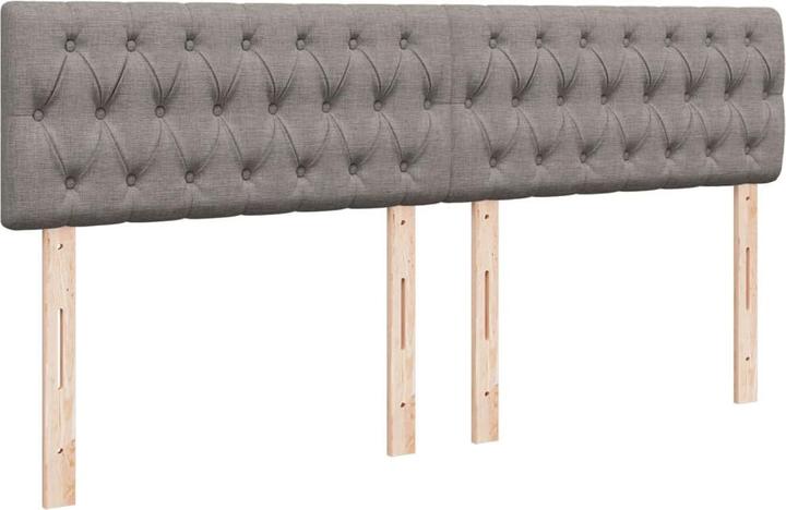 Produktbild VidaXL Boxspringbett Doppelbett Polsterbett Bett Matratze Taupe 200x200cm Stoff (200 x 200 cm, 200 x 200 cm)