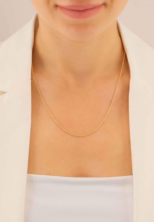 Actual product image Muau Necklace round anchor rose gold 750, 1.7mm, 40cm (750/18K pink gold, 40 cm)