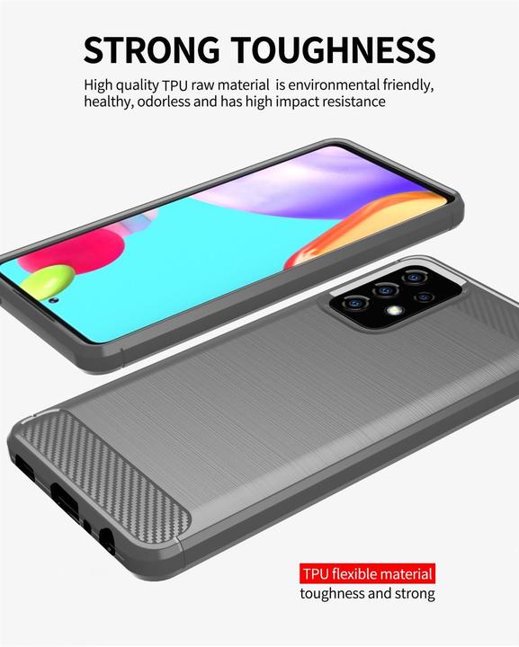 Actual product image Cadorabo TPU Ultra Slim carbon stainless steel Combi Cover (Samsung Galaxy A72 5G)