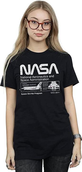 Image du produit Nasa Femme/Les femmes - T-shirt boyfriend en coton avec navette spatiale (XXL)