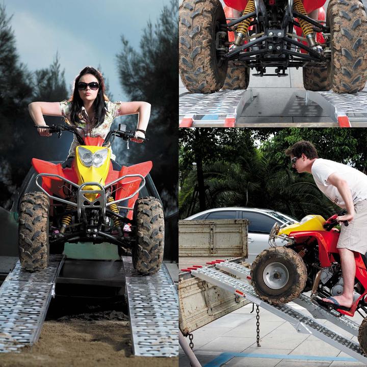 Actual product image Wiltec Loading ramp 223cm 340kg Quad ATV foldable aluminium loading ramp