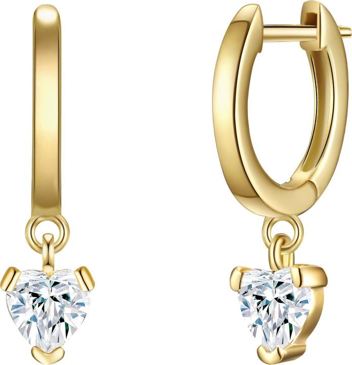 Image du produit Lulu & Jane Boucles d'oreilles femme coeur laiton - 35638 (Laiton)