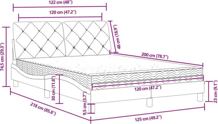 Actual product image VidaXL Julius (120 x 200 cm)