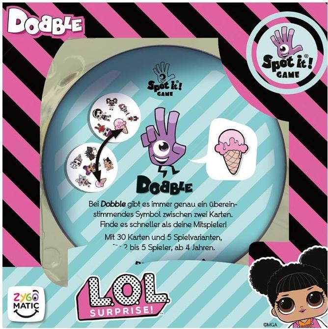 Actual product image Asmodée ZYGD0006 - Dobble L.O.L. Surprise!, Card game, 2-5 players, ages 4+ (DE edition) (German)