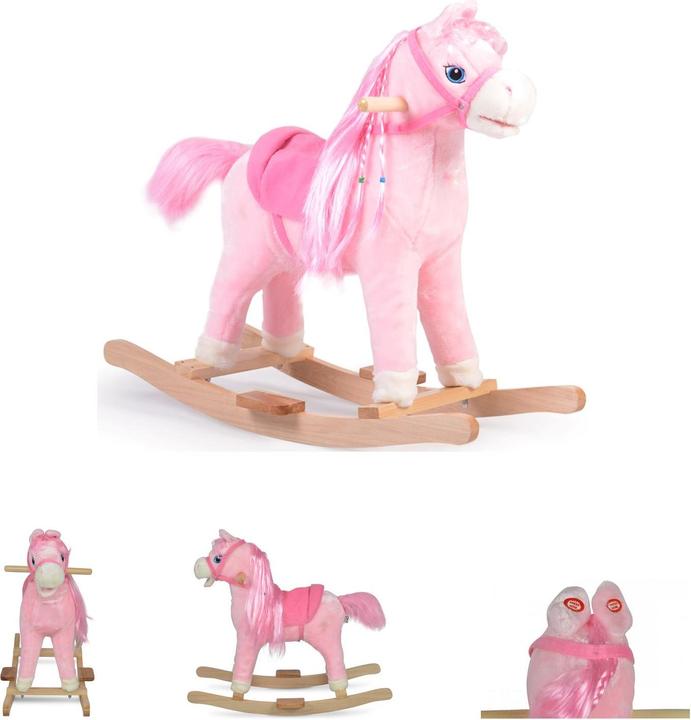 Produktbild Moni Schaukelpferd Plüsch Rose WJ-001