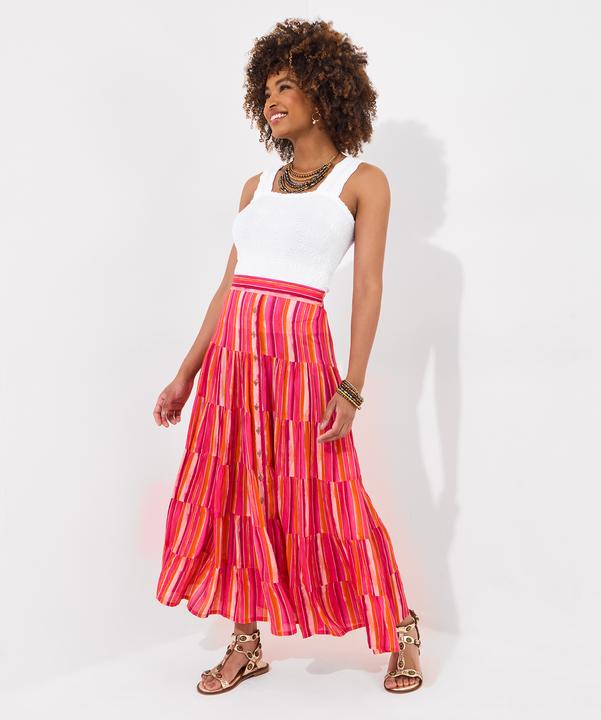 Produktbild Joe Browns Striped Flowy Tiered Modal Maxi Skirt (38)