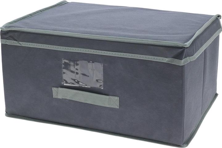 Image du produit Storage Solutions Aufbewahrungsbox mit Deckel & Henkel, faltbar, 44 x 22 x 33 cm, grau