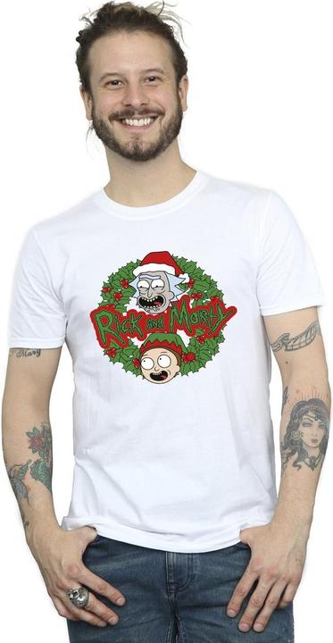 Immagine prodotto Rick And Morty Christmas Wreath Maglietta Uomo (XL)