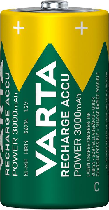 Actual product image Varta VAR rechargeable battery NimH Baby 3,0A 2er (2 pcs., C, 3000 mAh)