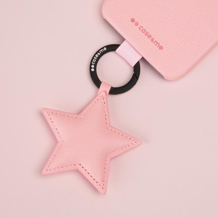 Actual product image SBS case&me Amelie Star Eco Leather charm pink (Polyvinyl chloride (PVC), Synthetic leather (PU))
