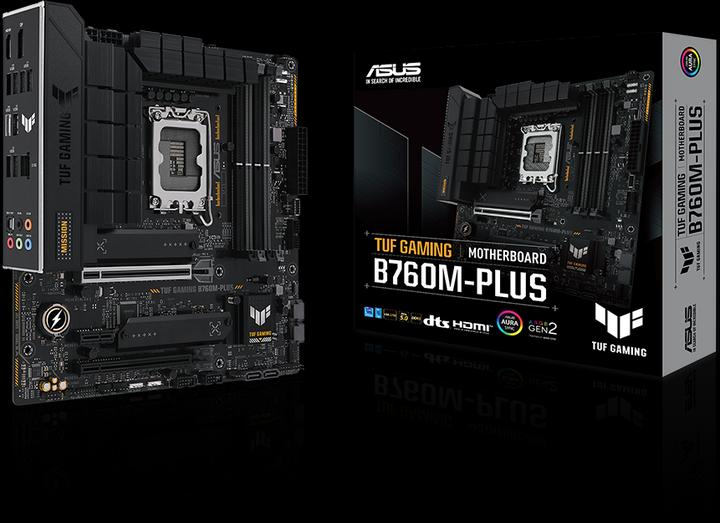 Productafbeelding ASUS MB TUF GAMING B760M-PLUS (Intel,1700,DDR5,mATX) (LGA 1700, Intel B760, mATX)