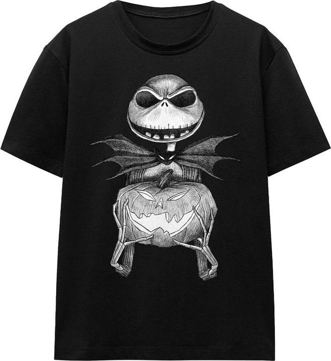 Actual product image The Nightmare Before Christmas Unisex Adult Jack Pumpkin Sketch T-Shirt (XL)