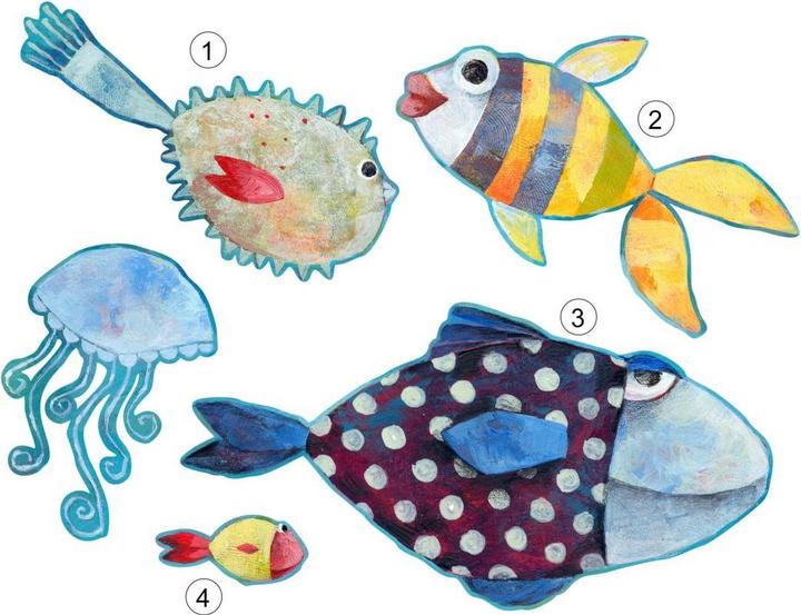 Produktbild Trenddeko Blanz - Fische im Meer (30 x 23 cm)