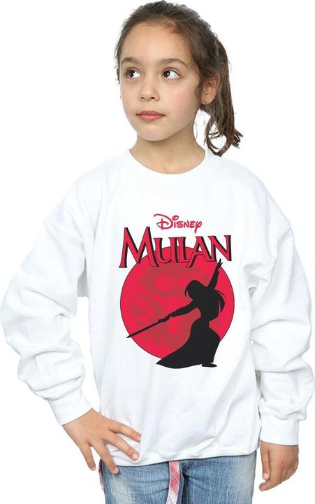 Actual product image Disney Girls Mulan Dragon Silhouette Sweatshirt (140, 146)