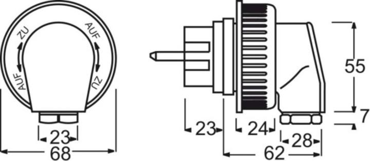 Produktbild Busch-Jaeger APWD Duro 2000 WDI Schuko 74WD Stecker 2polig (CEE 7/4)