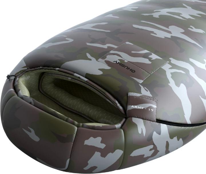 Immagine prodotto Husky Sacco a pelo mummia Army 2024 -17°C - 220 cm - verde mimetico (220 cm)