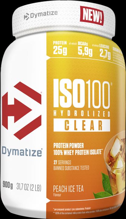 Actual product image Dymatize ISO100 Clear Whey (Peach Iced Tea, 1 pcs., 900 g)