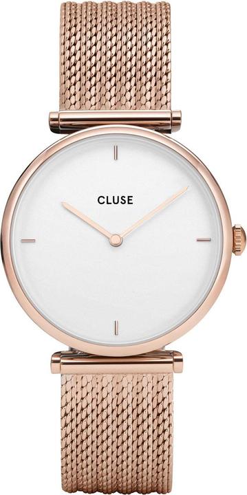 Cluse Triomphe Mesh Rosé Gift Box (Analoguhr, 33 mm)