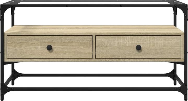 Productafbeelding VidaXL TV-meubel met glazen blad 98 x 35 x 51cm