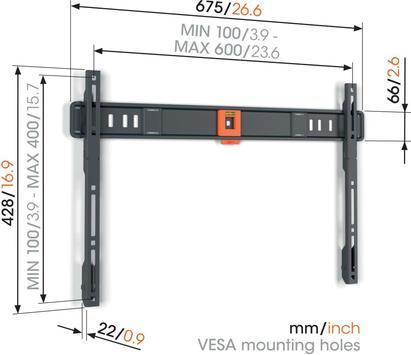 Immagine prodotto Vogels TVM 1605 (Muro, 100", 75 kg)