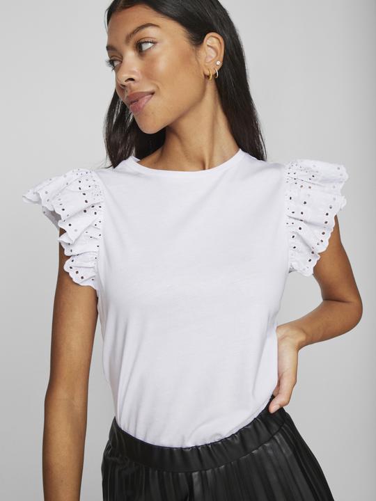 Actual product image Vila Embroidered top with cropped sleeves (XS)