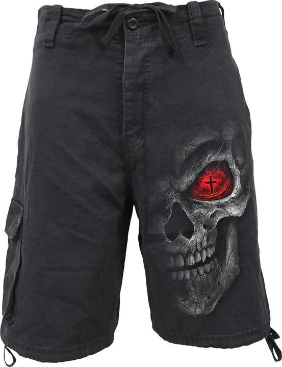 Actual product image Spiral Unisex Adult Death Stare Stone Wash Cargo Shorts (XXL)