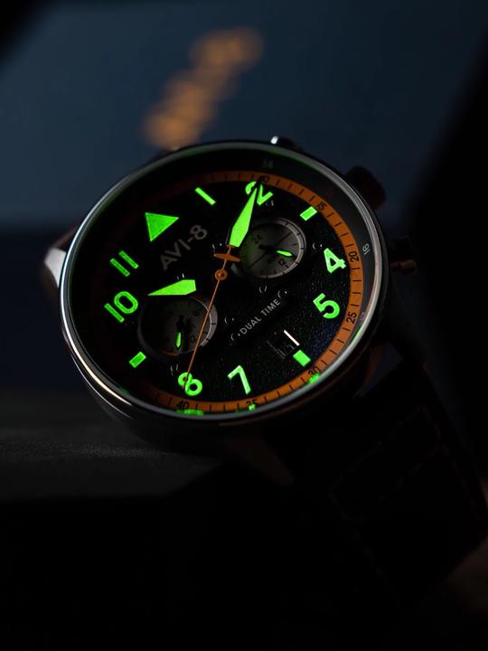 Immagine prodotto AVI-8 AV-4088-07 Hawker Hurricane a tempo doppio (Orologio da pilota)