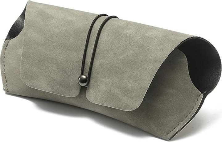 Actual product image Techsuit - Glasses Case (PLSD-02) - with Button Close - Gray