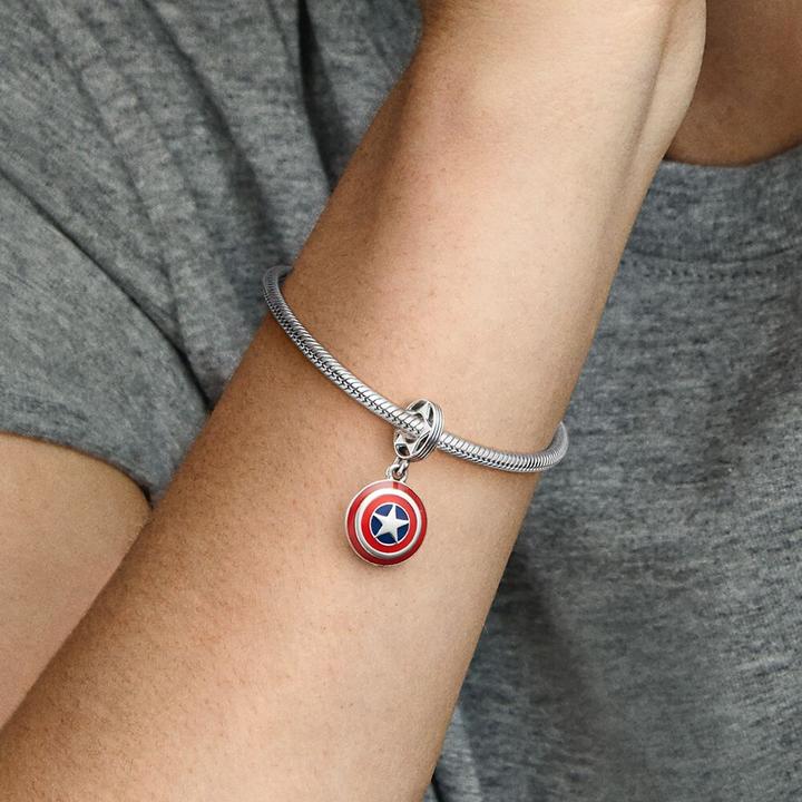 Produktbild Pandora Marvel The Avengers Captain America Shield (Sterling Silber 925, Emaille)