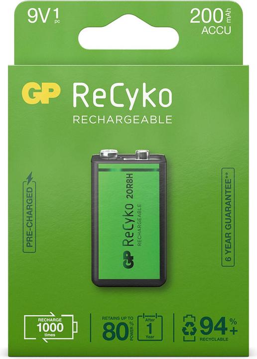 Immagine prodotto GP Batteries ReCyko (1 pz., 9V Block, 200 mAh)