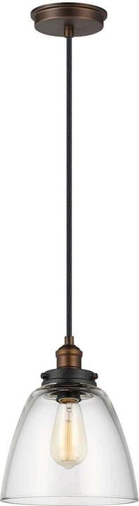 Actual product image Elstead Lighting Baskin pendant light E27 27cm Aged brass, dark weathered zinc (E27)