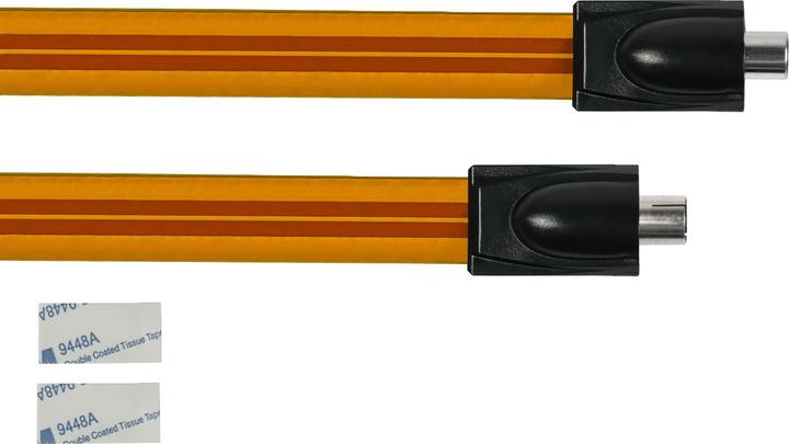 Actual product image Good Connections High-quality SAT/TV window feed-through, IEC/coax plug to socket, total length 26cm, flexible (Window bushing)