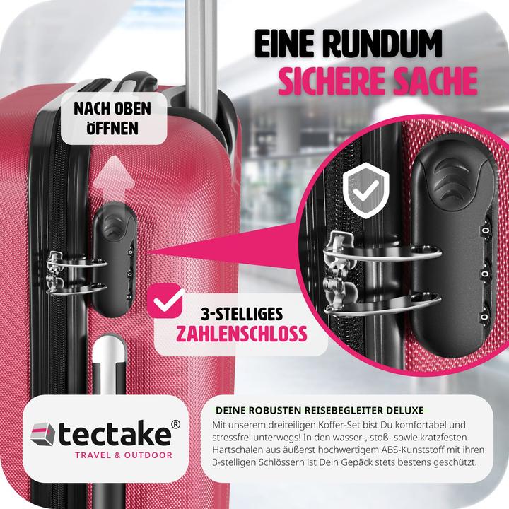 Immagine prodotto tectake Set di valigie rigide (95 l, M (50 - 90l), L (90 - 115l))