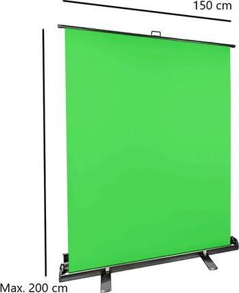 Produktbild Studioking Roll-Up Green Screen FB-150200FG 150x200 cm Chroma Grün (150 cm, 200 cm)