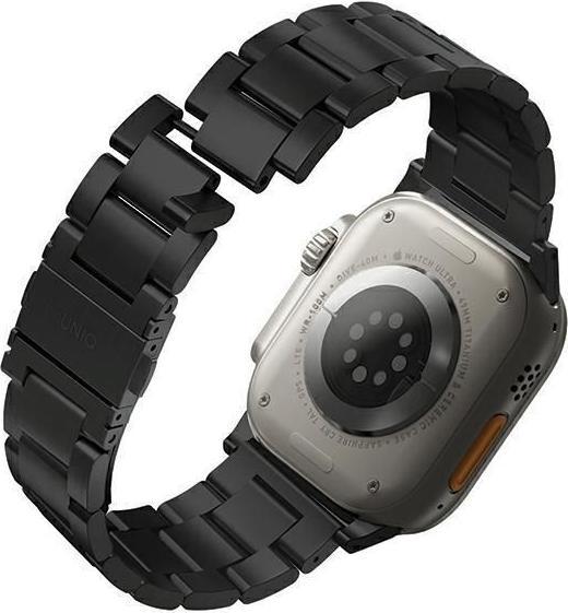 Produktbild Uniq pasek Osta Apple Watch 42/44/45/ 49mm Series 1/2/3/4/5/6/7/8/SE/SE2/Ultra Stainless Steel czarn (Edelstahl, Apple Watch Series 1, Apple Watch Series 2, Apple Watch Series 3)