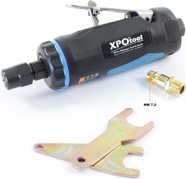 Actual product image Wiltec XPOtool Mini Air Die Grinder 168mm with 22000rpm and 6.3bar for Sanding, Polishing, Honing etc.