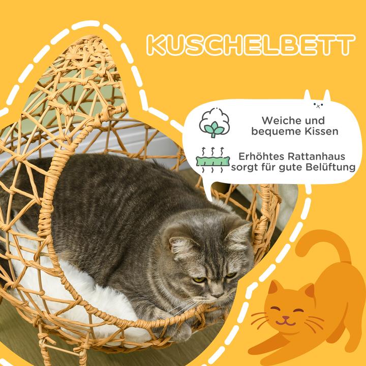 Actual product image PawHut Cat house with metal frame (Cat)