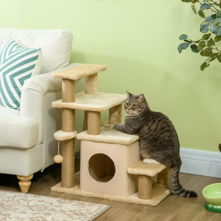 Image du produit PawHut Escalier pour chiens avec niche (Chien, Chat, Pliable)