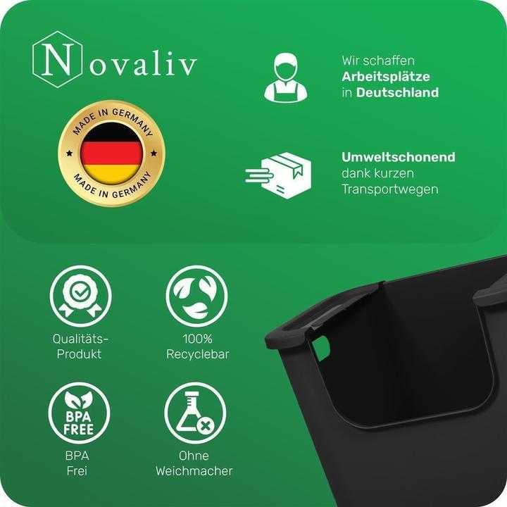 Immagine prodotto Novaliv 6x Aufbewahrungsbox Bad Organizer Kleiderschrank Schubladen Ordnungssystem Schwarz Wohnmobil