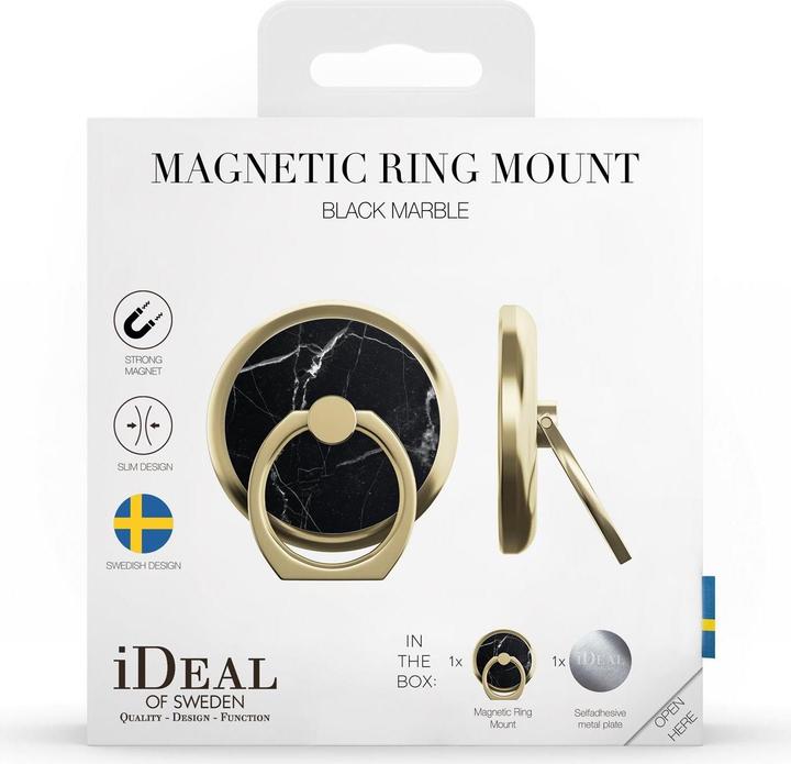 Actual product image iDeal Of Sweden Selfie Ring Black Marble