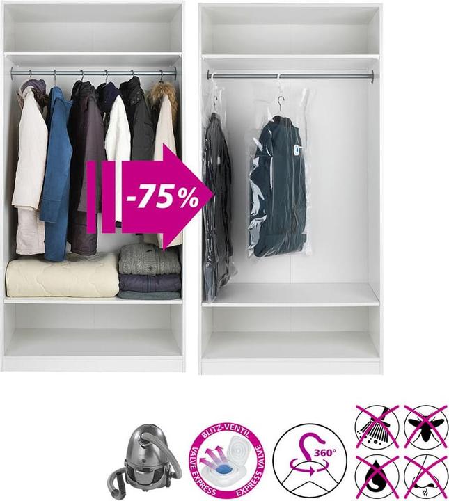 Actual product image Wenko Space-saving garment bag