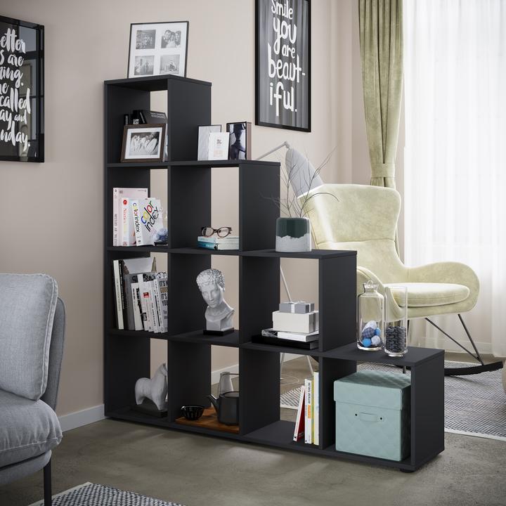 Produktbild VCM Holz Stand Treppenregal 10 Fächer Napoli (143 x 29 x 139 cm)
