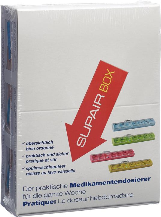 Image du produit Supairbox 1x7 distributeur hebdomadaire allemand/français rainbow à 12 pièces